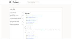 Desktop Screenshot of help.instagram.com